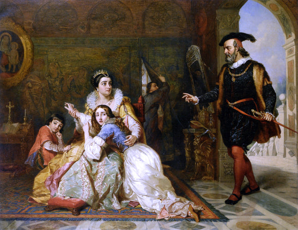  Charles Robert Leslie The Admonishment of Beatrice Cenci - Canvas Art Print