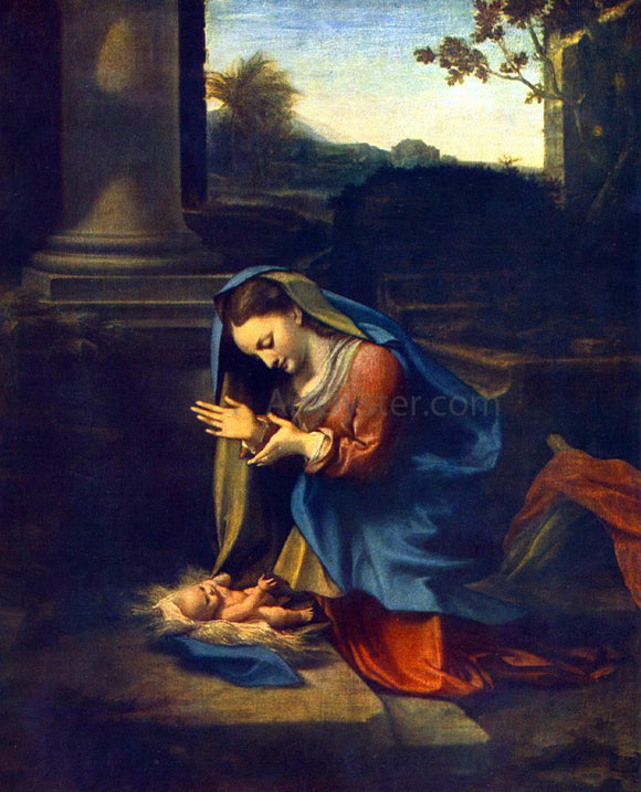  Correggio The Adoration of the Child - Canvas Art Print