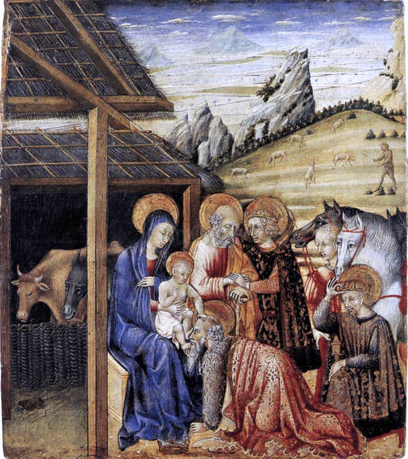  Giovanni Di Paolo The Adoration of the Magi - Canvas Art Print