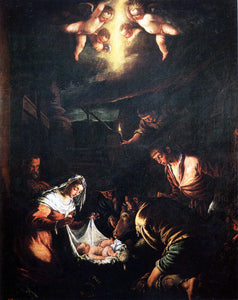  Jacopo Bassano The Adoration of the Shepherds - Canvas Art Print