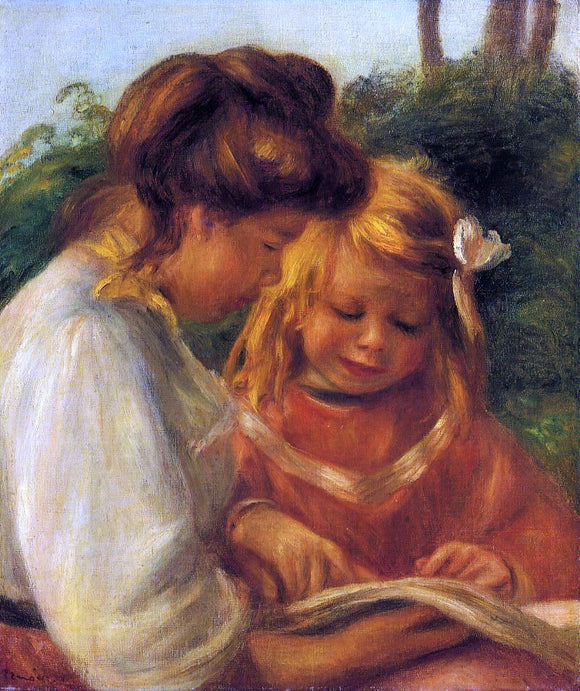  Pierre Auguste Renoir The Alphabet (also known as Jean and Gabrielle) - Canvas Art Print