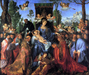  Albrecht Durer The Altarpiece of the Rose Garlands - Canvas Art Print