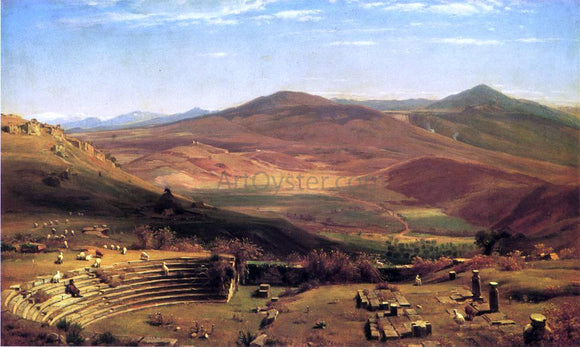  Thomas Worthington Whittredge The Amphitheatre of Tusculum and Albano Mountains, Rome - Canvas Art Print