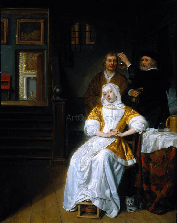  Samuel Van Hoogstraten The Anaemic Lady - Canvas Art Print