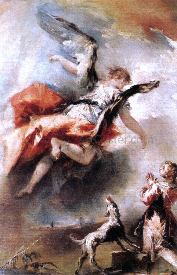  Giovanni Antonio Guardi The Angel Appears to Tobias - Canvas Art Print
