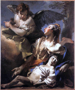  Giovanni Battista Tiepolo The Angel Succouring Hagar - Canvas Art Print