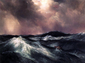  Thomas Moran The Angry Sea - Canvas Art Print