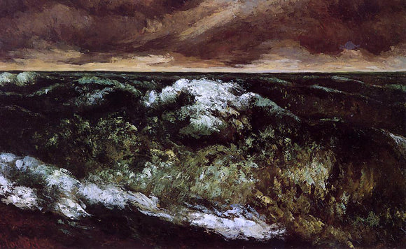  Gustave Courbet The Angry Sea - Canvas Art Print