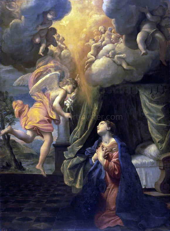  Giovanni Lanfranco The Annunciation - Canvas Art Print