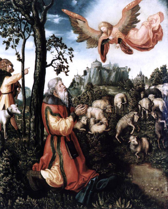  The Elder Lucas Cranach The Annunciation to Joachim - Canvas Art Print