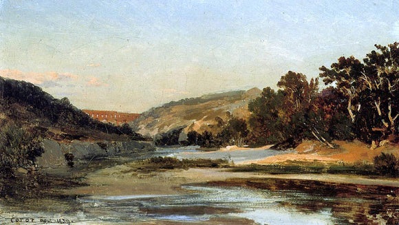  Jean-Baptiste-Camille Corot The Aqueduct in the Valley - Canvas Art Print