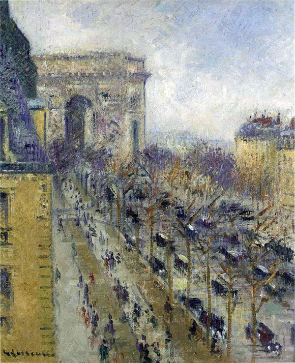  Gustave Loiseau The Arc de Triomphe - Friedland Avenue - Canvas Art Print