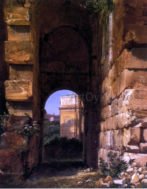  Lancelot-Theodore Turpin De Crisse The Arch of Constantine Seen from the Colosseum - Canvas Art Print