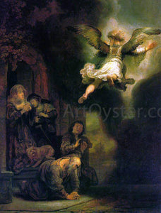  Rembrandt Van Rijn The Archangel Leaving the Family of Tobias - Canvas Art Print