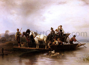  Wilhelm Alexander Meyerheim The Arrival of the Ferry - Canvas Art Print