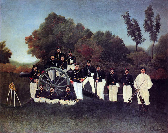  Henri Rousseau The Artillerymen - Canvas Art Print