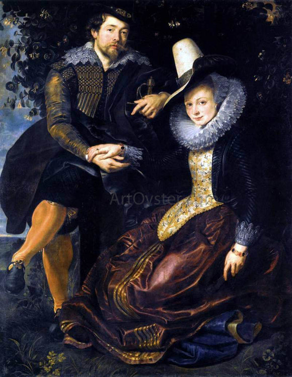  Peter Paul Rubens The Artist and His First Wife, Isabella Brant, in the Honeysuckle Bower - Canvas Art Print