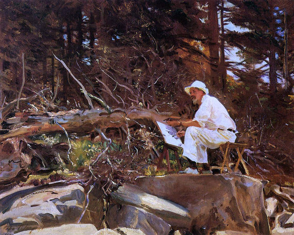  John Singer Sargent The Artist Sketching - Canvas Art Print
