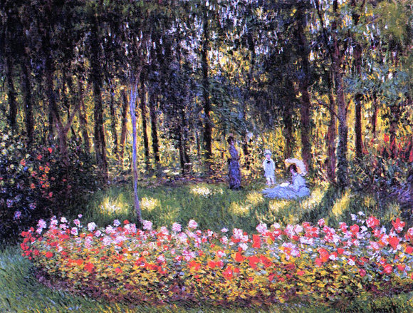  Claude Oscar Monet The Artist's Family in the Garden - Canvas Art Print