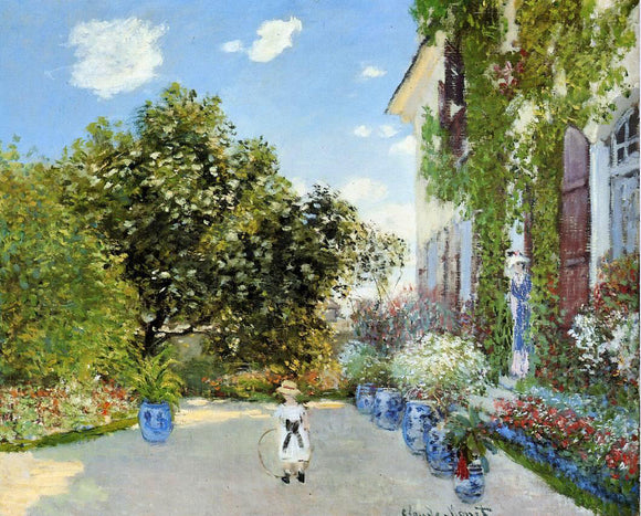  Claude Oscar Monet The Artist's House at Argenteuil - Canvas Art Print