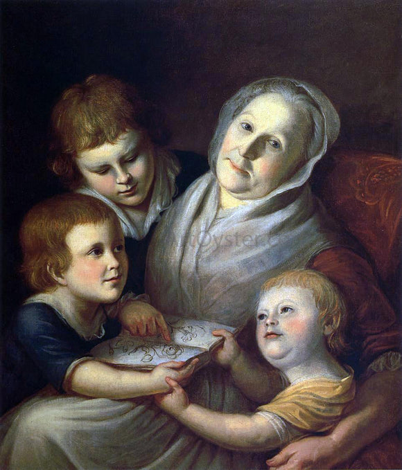  Charles Willson Peale The Artist's Mother, Mrs. Charles Peale, and Her Grandchildren - Canvas Art Print