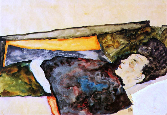  Egon Schiele The Artist's Mother, Sleeping - Canvas Art Print