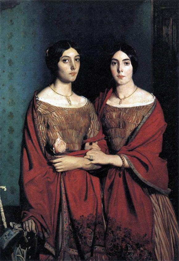  Theodore Chasseriau The Artist's Sisters - Canvas Art Print