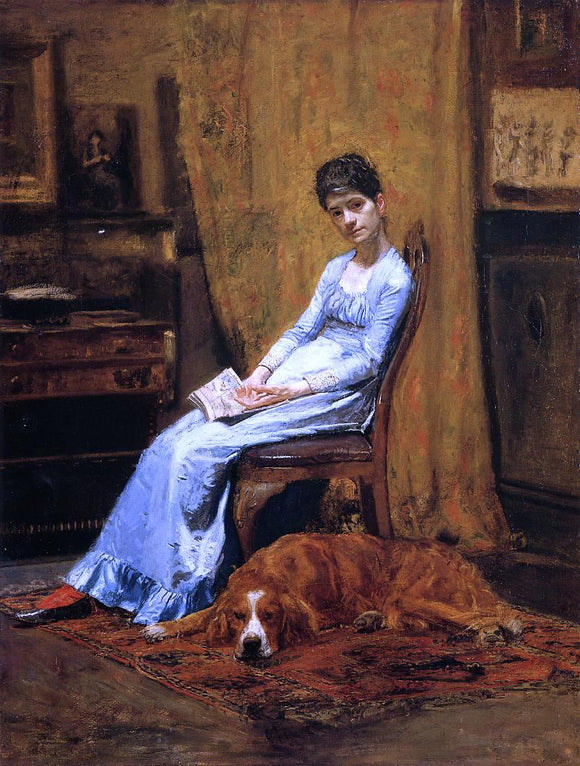  Thomas Eakins The Artist's Wife and His Setter Dog - Canvas Art Print