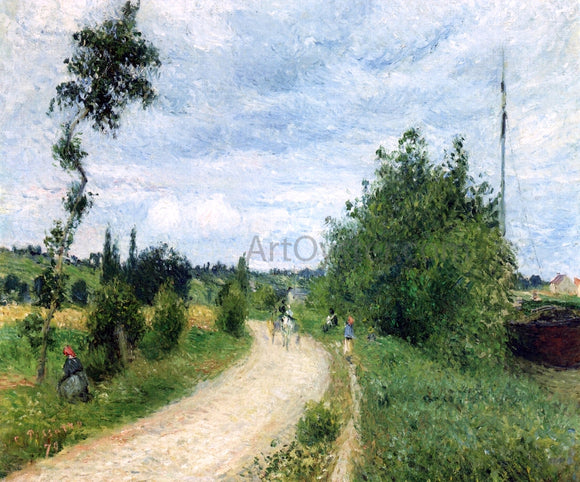  Camille Pissarro The Auvers Road, Pontoise - Canvas Art Print