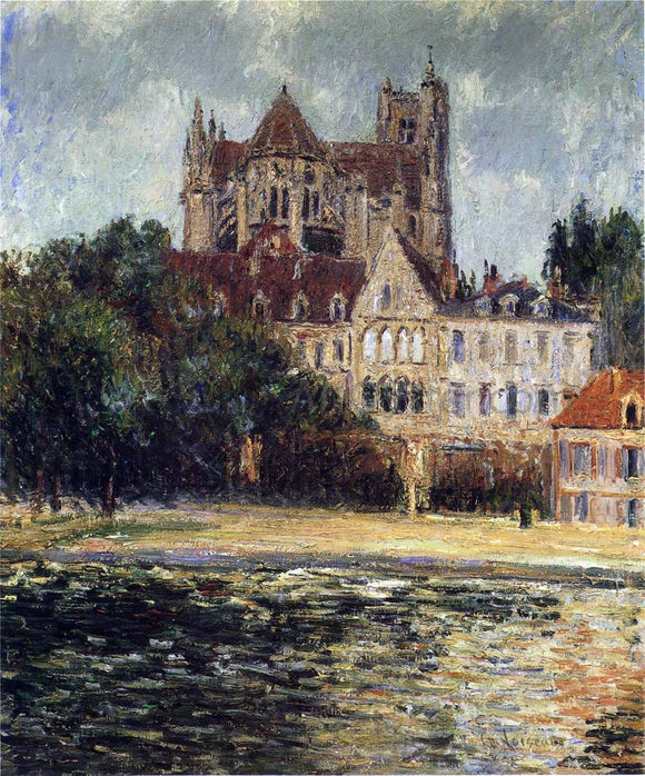  Gustave Loiseau The Auxerre Cathedral - Canvas Art Print