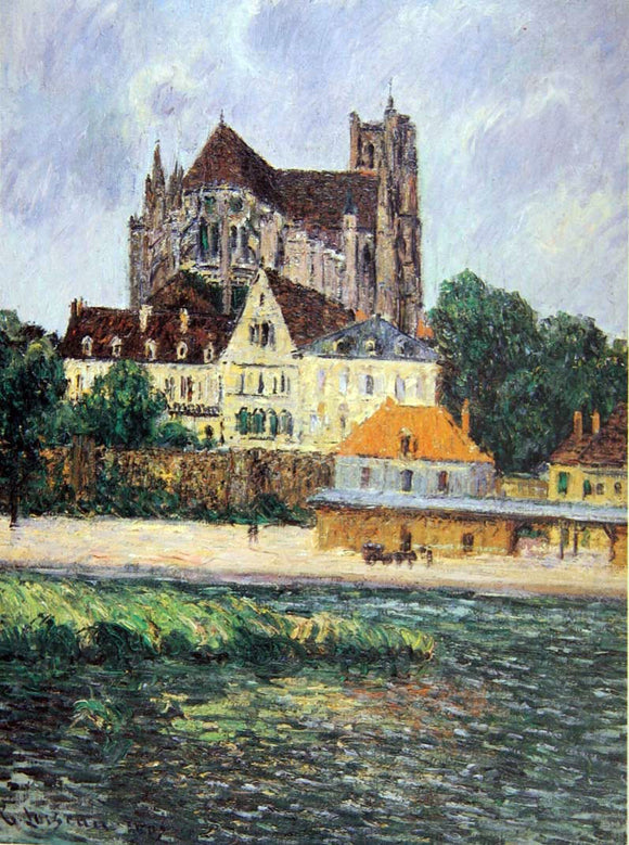  Gustave Loiseau The Auxerre Xathedral - Canvas Art Print