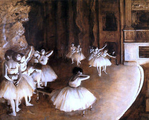  Edgar Degas The Ballet Rehearsal on Stage - Canvas Art Print