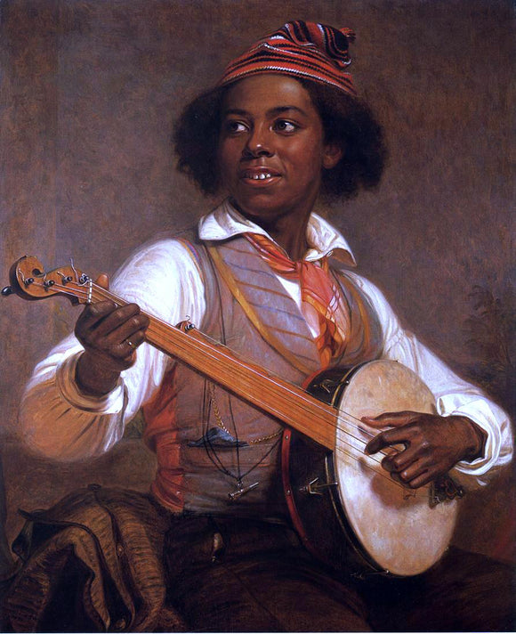  William Sidney Mount The Banjo Player - Canvas Art Print