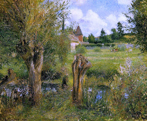  Camille Pissarro The Banks of the Epte at Eragny - Canvas Art Print