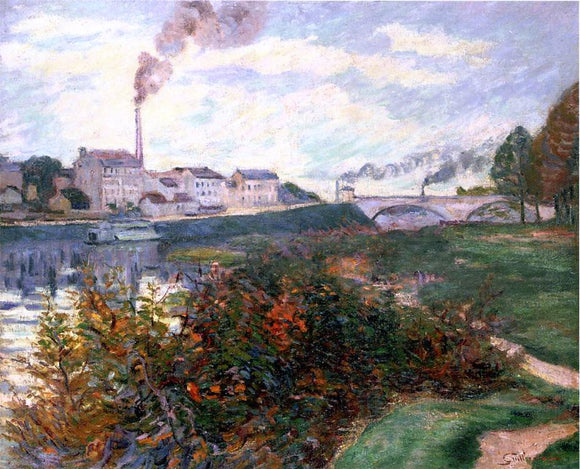  Armand Guillaumin The Banks of the Marne - Canvas Art Print