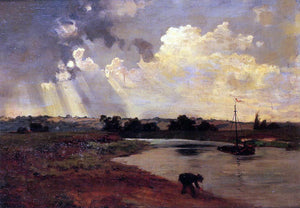  Charles Francois Daubigny The Banks of the River - Canvas Art Print