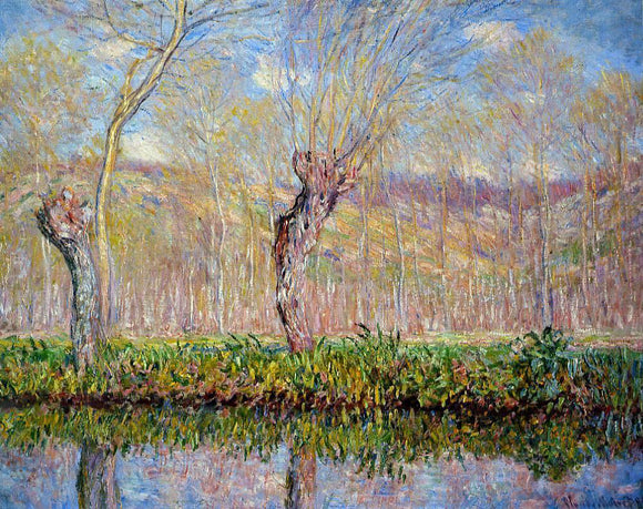  Claude Oscar Monet The Banks of the River Epte in Springtime - Canvas Art Print