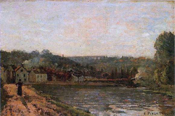  Camille Pissarro The Banks of the Seine at Bougival - Canvas Art Print
