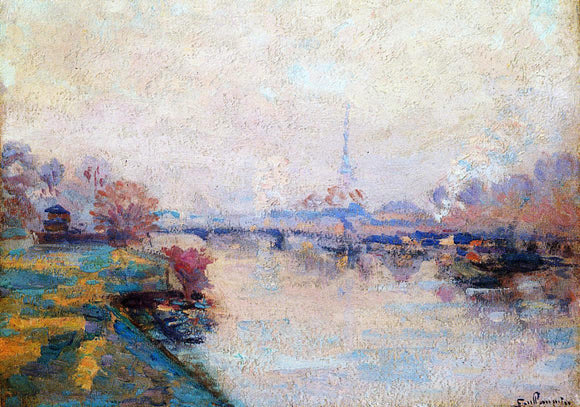  Armand Guillaumin The Banks of the Seine at Paris - Canvas Art Print