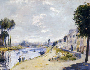  Pierre Auguste Renoir The Banks of the Seine, Bougival - Canvas Art Print