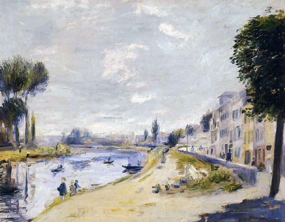  Pierre Auguste Renoir The Banks of the Seine, Bougival - Canvas Art Print
