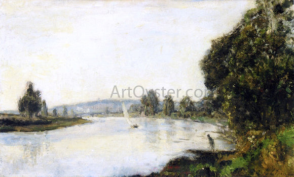  Stanislas Lepine The Banks of the Seine Downstream from Paris - Canvas Art Print