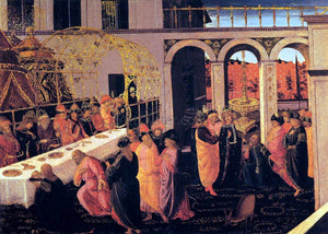 Jacopo Del Sellaio The Banquet of Ahasuerus - Canvas Art Print