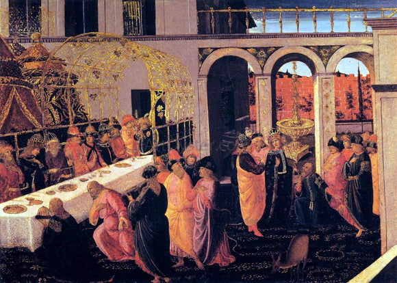  Jacopo Del Sellaio The Banquet of Ahasuerus - Canvas Art Print