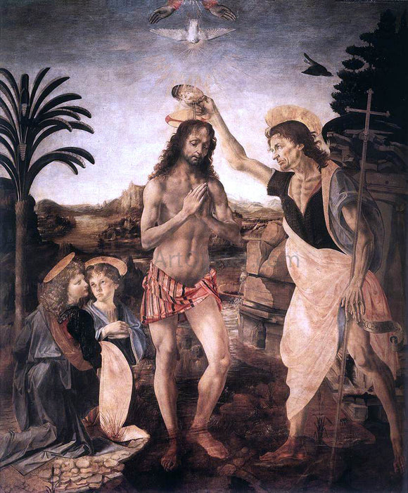  Andrea del Verrocchio The Baptism of Christ - Canvas Art Print