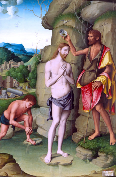  Marco Palmezzano The Baptism of Christ - Canvas Art Print