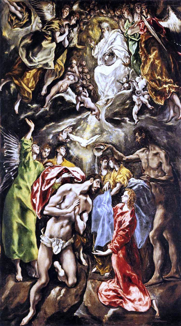  El Greco The Baptism of Christ - Canvas Art Print