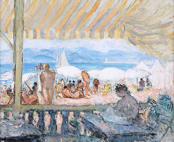  Henri Lebasque The Bar at the Beach - Canvas Art Print