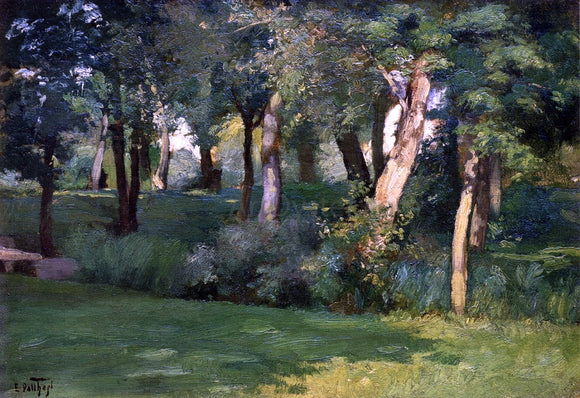  Edward Potthast The Barbizon Forest - Canvas Art Print