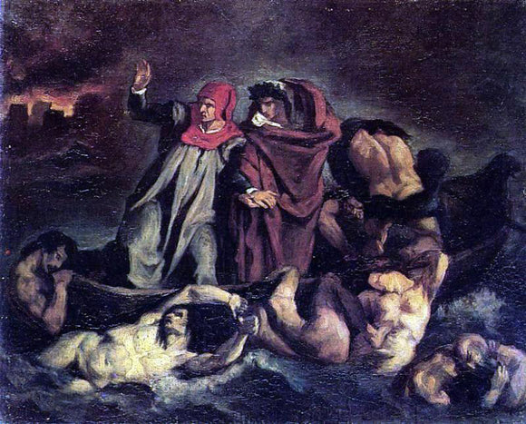  Edouard Manet The Barque of Dante (after Delacroix) - Canvas Art Print